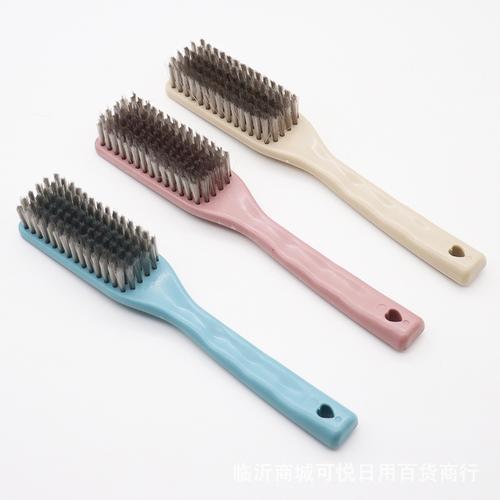 马卡龙色硬毛鞋刷子 家居日用与地摊经济的爆款密码